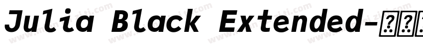 Julia Black Extended字体转换
